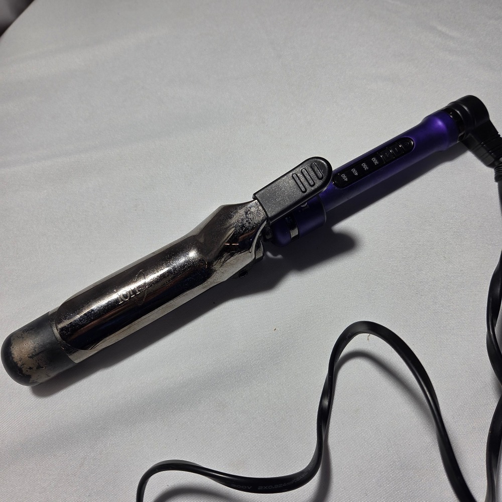Ion Professional Digital Curling Iron Purple 1.25 Inch Barrel 450F Swivel Cord